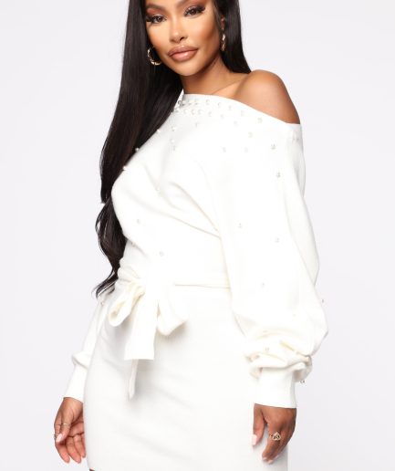 Sweater Mini Dress - Ivory